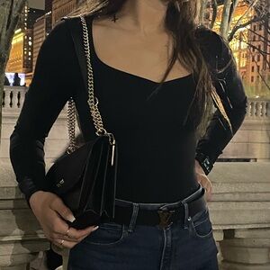 Abercrombie Double Seamless Long Sleeve Bodysuit